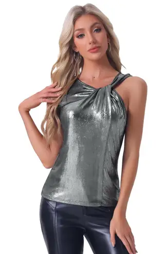 Allegra K NWT Women’s Metallic Tank Top - Large