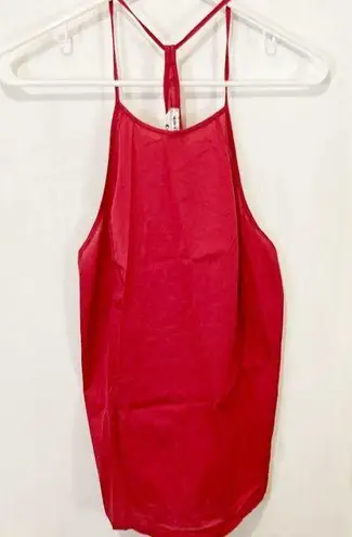 Cycle women's L embellished ruby red racer back spaghetti strap tank top Size L