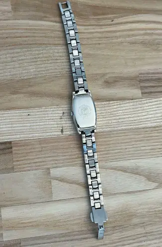 Citizen Eco-Drive Ladies Watch Silhouette Genuine Diamond, Pearl Dial Blue Hands