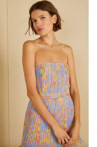 Amur Laine Tiered Floral Evening Gown Painter Scaevola Womens Size 6 Pink