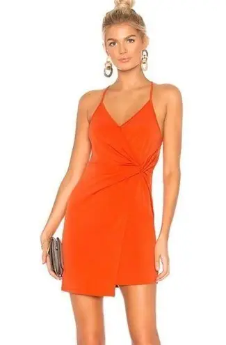 BCBGeneration BNWT  Twist Wrap Surplice Dress Orange Size Small