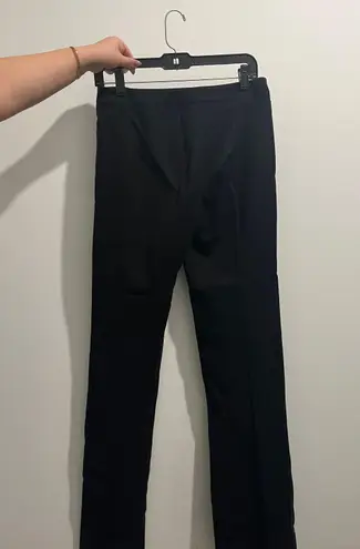 Alexander McQueen Tailored Wool Straight Bootcut Leg Pants Black