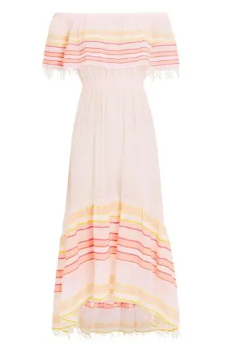 Lemlem Eskedar Off-The-Shoulder Striped Midi Dress