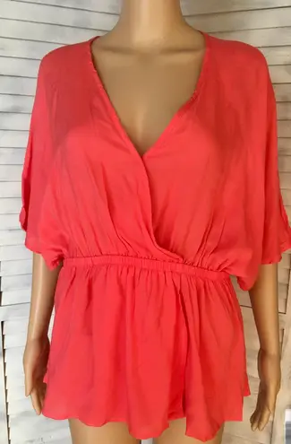 Coral Blouse, Large Pink