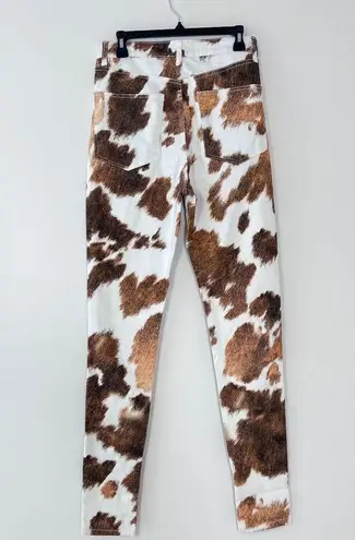 STILETTO SLIT COWHIDE SKINNY JEAN IN BROWN size 29 new without tags