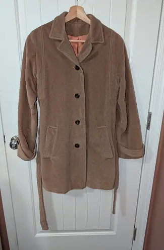 Vintage Kashmiraj Faux Cashmere Trench Coat Brown/Light Maroon Red Size undefined