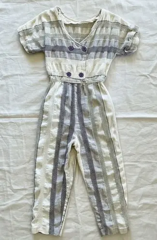 All that jazz Vintage Reversible Striped Cropped Jumpsuit Womens 0-2