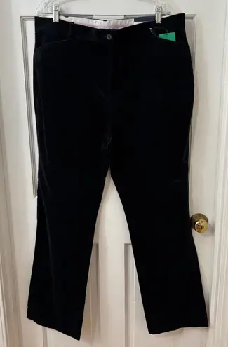 Velvet Stretch Washed Velveteen Trad Bootcut Pants 18 Holiday Party Lands End Black