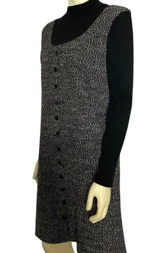 Vintage M.H.M. Melissa Harper knit black & grey dress size medium