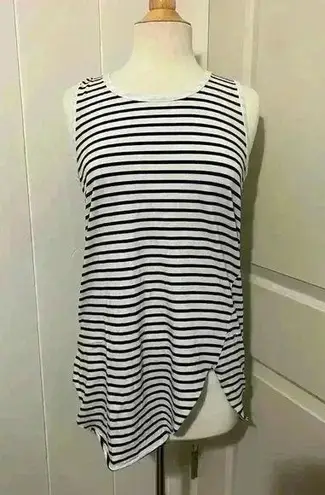 Frank & Eileen Asymmetrical Tee Lab Striped Tank Top Black White Size M