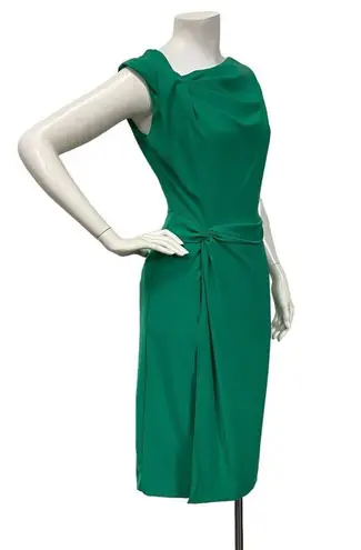 New York And Company Eva Mendes womens Sheath Twisted Asymmetric green dress Sz 2