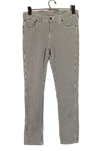 Jack Wills Jack Willis Black & White Striped Ankle Skinny Casual Denim Jeans Women Sz 28