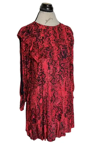 Ba&sh Bash Dress Sz 0 Sz 4 U.S Coastal Cowgirl Animal Boho Music Festival Safari