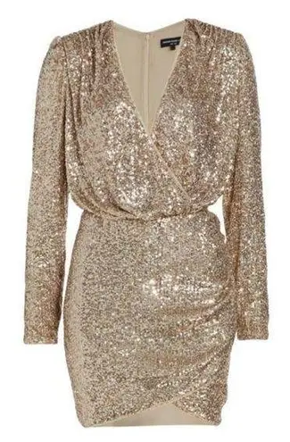 Generation Love Miley Sequin Mini Dress Champagne Size Small NWOT $385