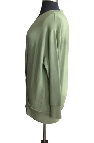 Athleta  Parana V Neck Wrap Sweatshirt Cardigan/ Eucalyptus Olive Oversized Nwot