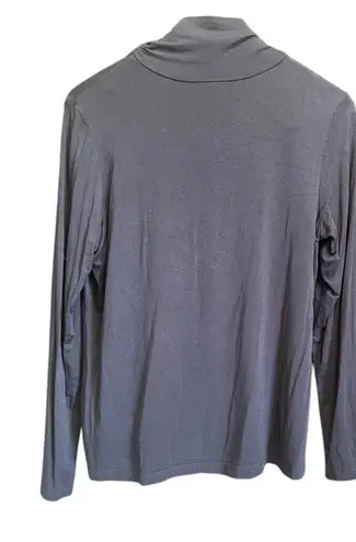 Leo & Nicole Navy Blue Cowl Neck Long Sleeve Top Knit Shirt Soft Comfy Casual Size L