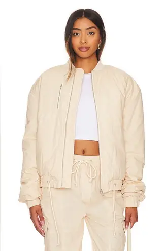 Lovers + Friends NWT  x Lindsi Lane Wren Bomber Jacket in Macadamia Neutral, XL - Image 1