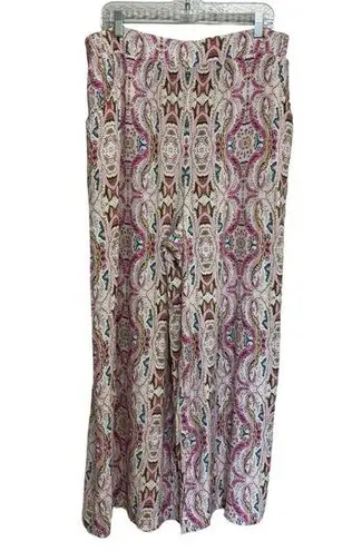 Lane Bryant  Pull-On Flowy Wide Leg Geometric Print Pants - Size 16