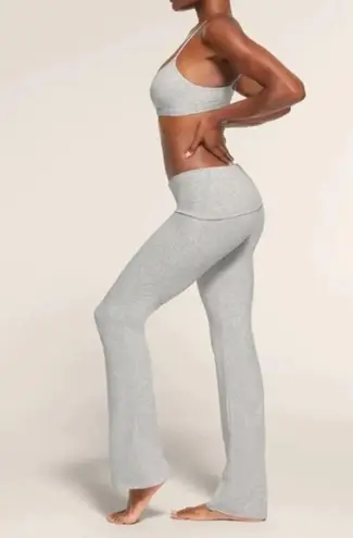 SKIMS NWT RARE Womens cotton jersey foldover pant light heather grey size XXS