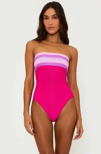 Beach Riot Jessa One Piece Raspberry Colorblock, Size Medium , $178