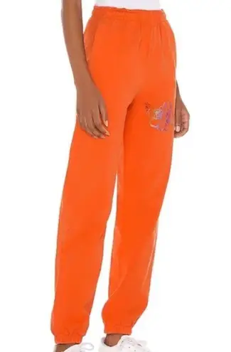 Boys Lie  Sweatpants 1-800 Remix Orange Cherub Rhinestone Joggers Size Medium