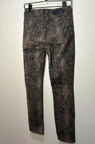 Seven7 Brown Snakeprint Skinny Stretch Jeans Size 4
