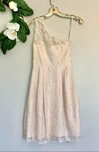 Weddington Way Zoe One Shoulder Lace Bridesmaid Cocktail Dress