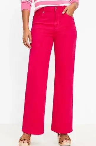 Loft Raspberry wide leg jeans