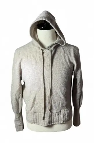 Repeat Cashmere Womens Hoodie Beige Long Sleeve Sweater Knit Size S Tan