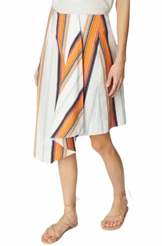 Habitual new ᯾ Skylar Asymettrical Handkerchief Hem Skirt ᯾ Tangerine Stripe