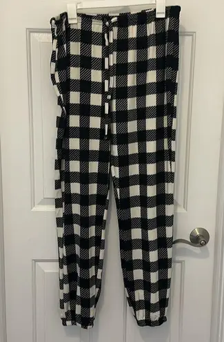 NWT Como Blu Black and White Checkered Matching Sleep Set Size XL