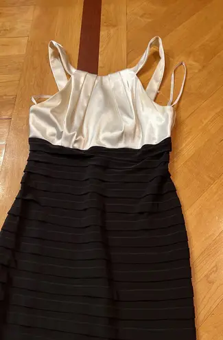 XScape Black And White Dress