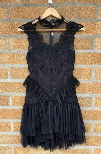 Jonathan Simkhai Lace and Tulle Mini Dress small Black