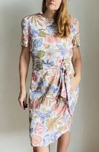 Vintage 90s Dress pastel Romantic Soft Girl Size Medium Wedding Guest Cottagecor Pink