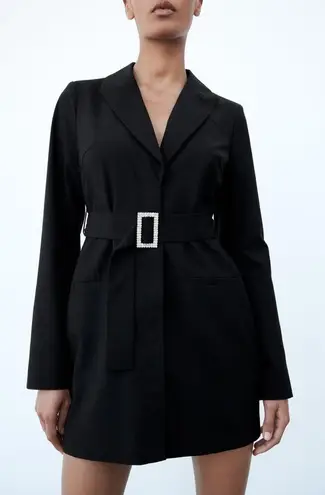 ZARA  Belted Blazer Black Dress