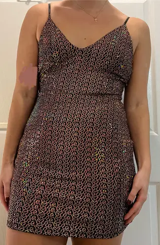 Boutique Pink Sequin Mini Dress Size M