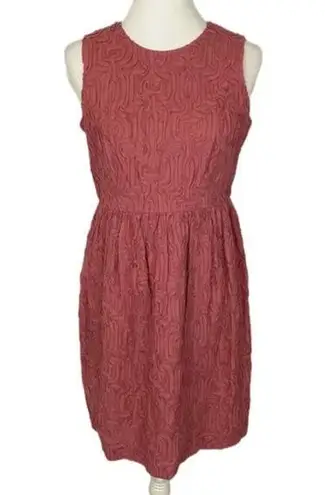 Talbots  Gauze Textured Sleeveless Cotton Pink Dress 10P