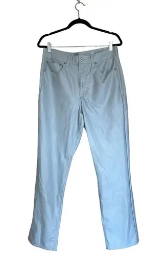 American Eagle NWOT AE Stretch Vegan Leather Super High-Waisted Straight Pant Light Blue