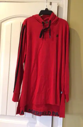 Karl Lagerfeld PARIS SIDE STRIPE HEM HOODIE (Sz XS)