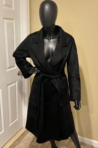 Wool Trench Coat Winter Jacket Parka Bomber Office Coat Wool Jacket Fall Long Jacket Black