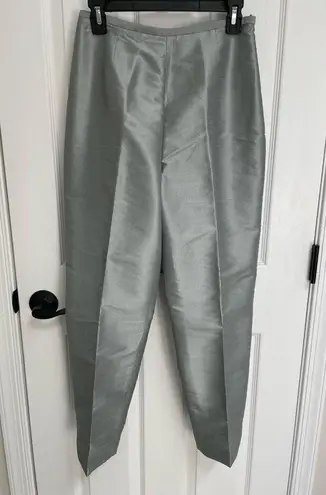Valerie Stevens Vintage 90s Metallic Silver Two Piece Suit RARE Women’s Size 4