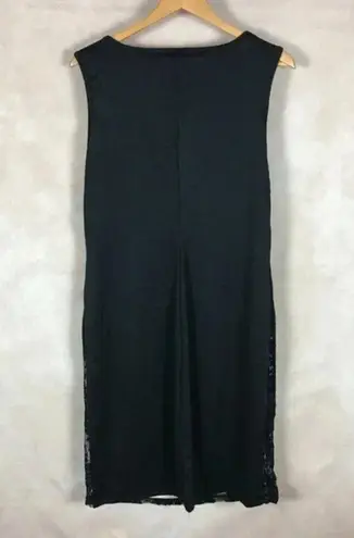 Love Squared Plus Size Black Lace-Panel Dress NWT 1X