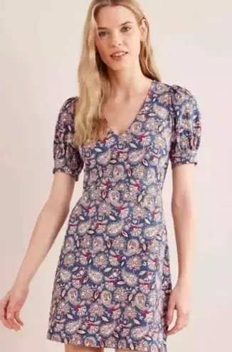 Boden USA Boden Women’s V-Neck Jersey Mini Dress Vintage Paisley Size 12P NWT