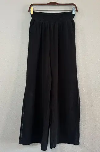 Aerie Wide Leg Side Slit High Waist Beach Pants