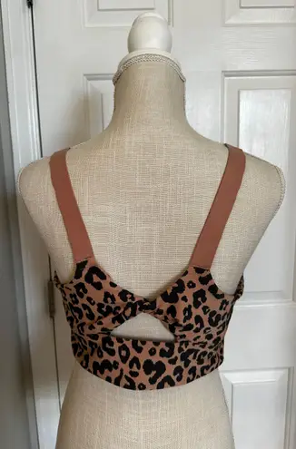 Aerie OFFLINE By  Leopard Jacquard Longline Sports Bra Sz XL