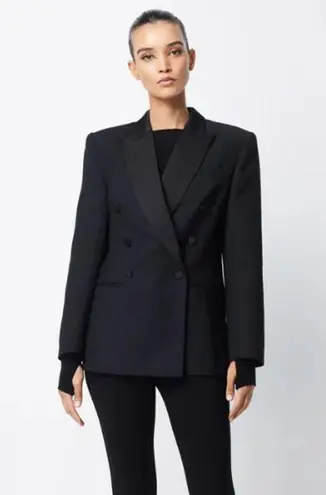 Mossman The Sublime Saville Row Double Breasted Button Blazer Black Women's Sz 4