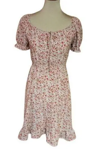 Monteau feminine floral ruffled dress