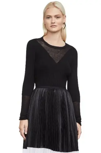 BCBGMAXAZRIA 💕💕 Reeve Sheer Jersey Top ~ Black