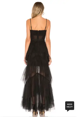 Revolve Corset Tulle Gown in Black
