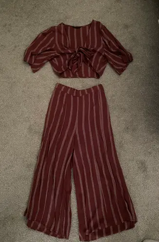 American Eagle Striped Two Piece Outfit